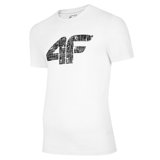 4F, T-Shirt męski, H4L20-TSM012 10S, biały, rozmiar XL 4F