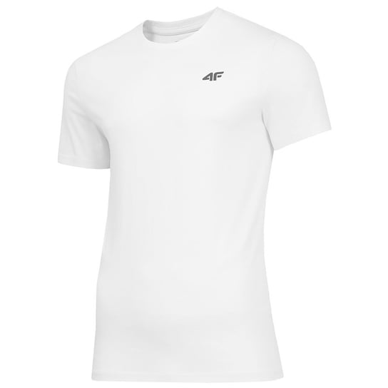 4F, T-Shirt męski, H4Z19-TSM070 10S, biały, rozmiar XL 4F