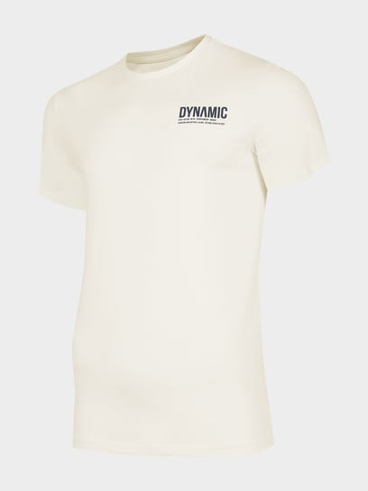 4F, T-shirt męski, TSM024, kremowy, rozmiar XL 4F