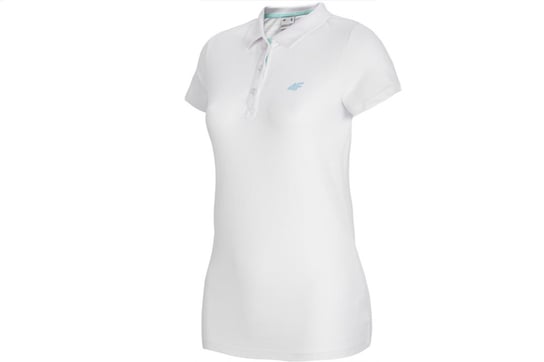4F Women's T-shirt Polo NOSH4-TSD007-10S, Damskie, t-shirt, Biały 4F