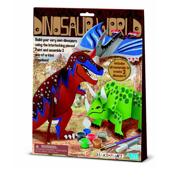 4M, papierowe modele do składania i malowania Świat dinozaurów 4M