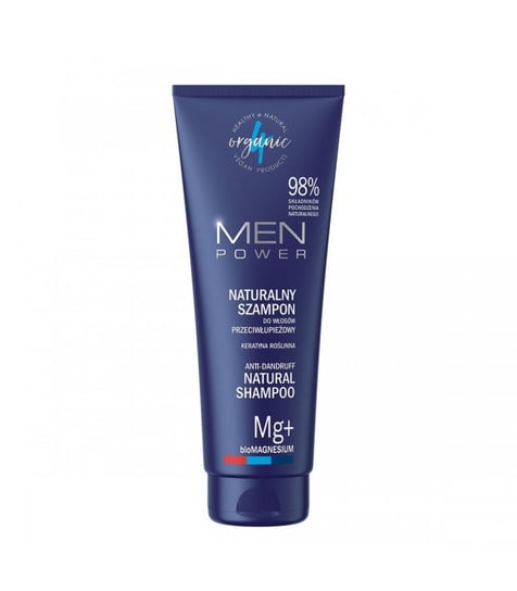 4Organic, Men Power, Naturalny przeciwłupieżowy szampon do włosów, 250 ml 4Organic