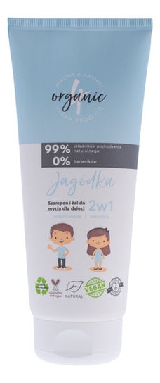 4organic Naturalny szampon i żel do mycia dla dzieci 2w1 Blueberry Friends 200ml 4Organic