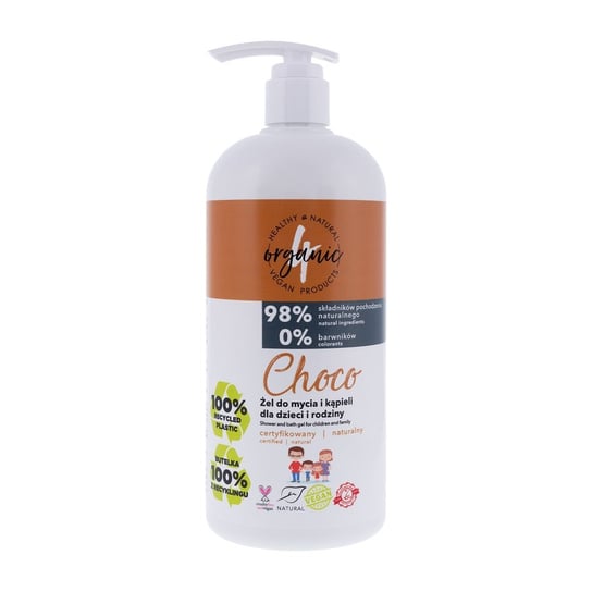4organic Żel do mycia i kąpieli dla dzieci i rodziny Choco - 1l 4Organic