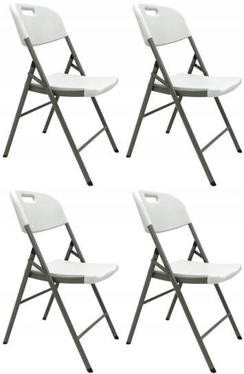 4Szt Krzesło Składane Ogrodowe Domowe Taboret Cateringowe Mocne 4X Party Kontrast