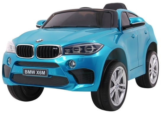 4toys, samochód na akumulator BMW X6M , niebieski lakier metalik 4toys
