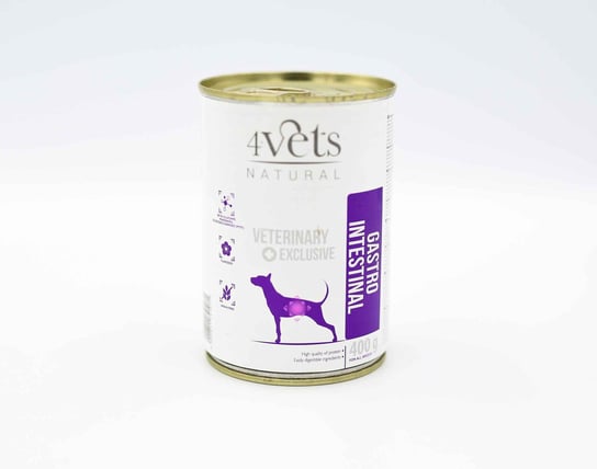 4Vets Natural Dog Gastro Intestinal 400 g - mokra karma w puszce (E-2-4) 4VETS