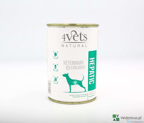 4Vets Natural dog hepatic 400 g - mokra karma w puszce Dolina Noteci
