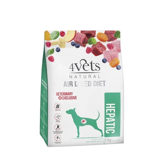 4Vets Natural Dog Hepatic Sucha Karma Dla Psów Z Chorą Wątrobą 1 Kg 4VETS