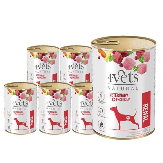4Vets Natural Dog Renal 6 X 400 G 4VETS