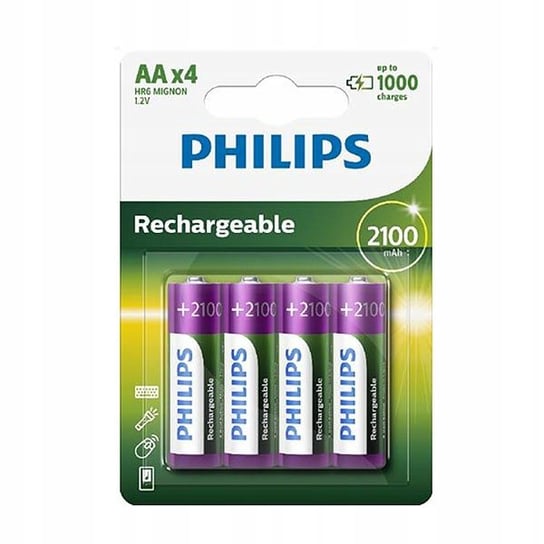 4x Akumulator NiMH Philips 2100 mAh R6/AA Philips
