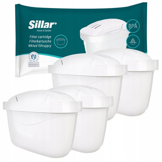 4x Filtr do wody Sillar do dzbanek filtrujący szklany Wessper zamiennik Sillar