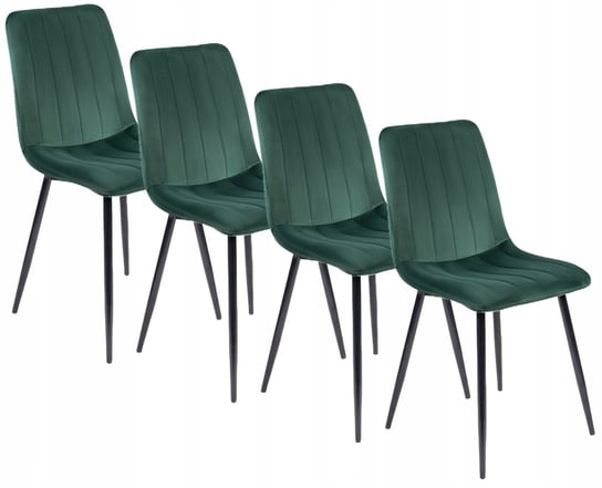 4x IBIS Krzesło Welur Zielone MEBEL ELITE