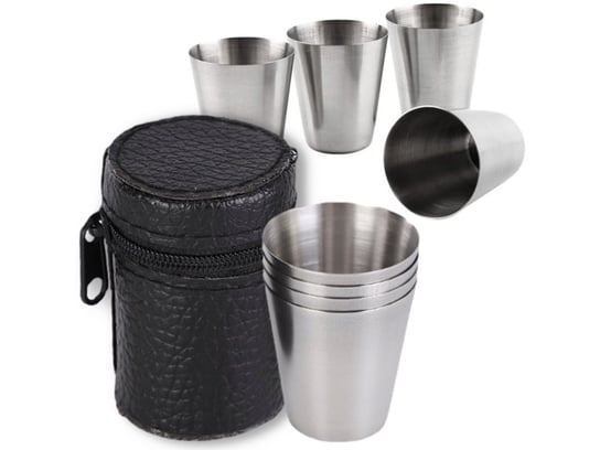 4X Kieliszki Stalowe Turystyczne Biwak Surviwal Metalowe 80Ml 4Szt Etui PrzydaSie.pl