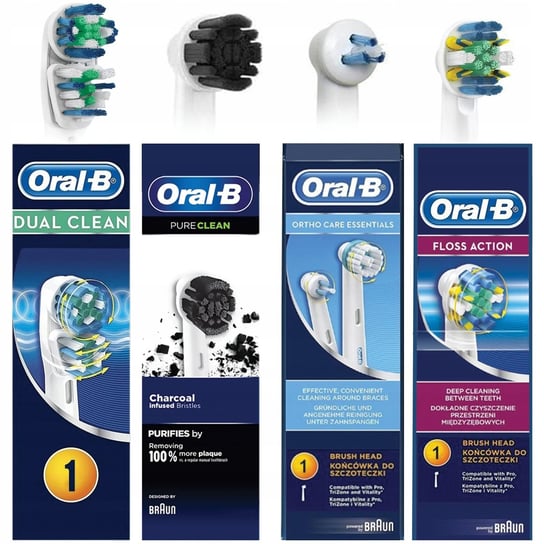 4x Końcówki Oral-B Floss Interspace Clean Dual Oral-B