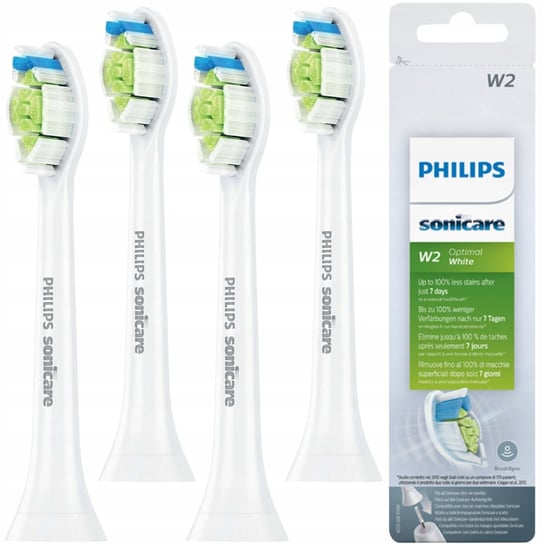 4x Końcówki wybielające Philips Sonicare W2 Optimal White HX6064/10 białe Philips