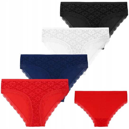4x Koronkowe FIGI MAJTKI DAMSKIE Bawełniane Kobiecie Zestaw MORAJ r. L Moraj
