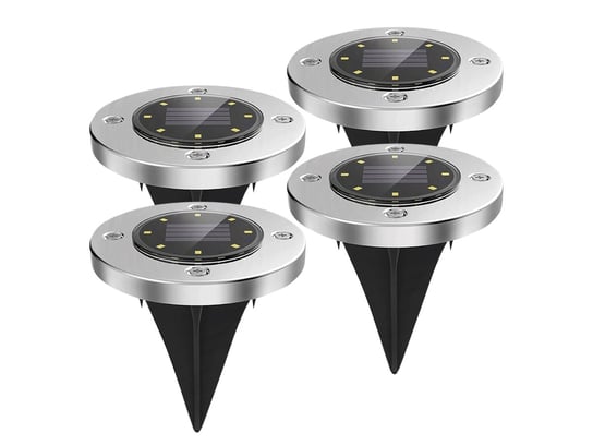 4X Lampa Ogrodowa Solarna 8 Led Najazdowa Czujnik Lampka Gruntowa Do Ogrodu PrzydaSie.pl