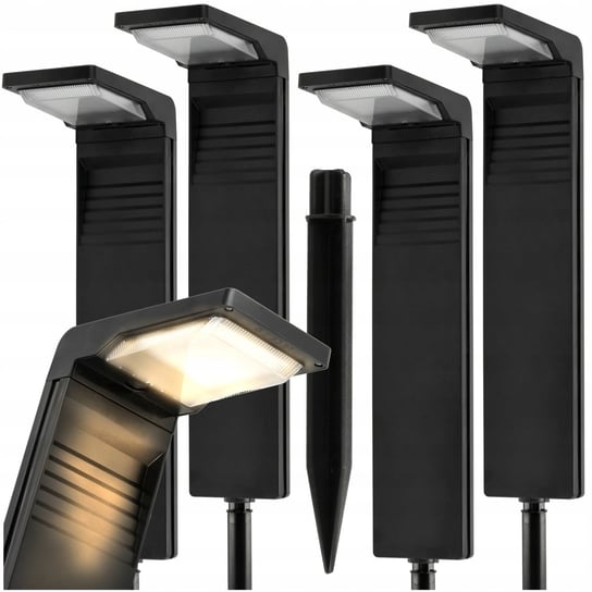 4x Lampa Ogrodowa Solarna LED Wbijana Słupek Ogrodowy Czujnik Zmierzchu Inna marka