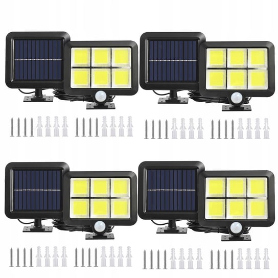 4x Lampa solarna z czujnikiem ruchu oraz osobnym panelem Inna marka