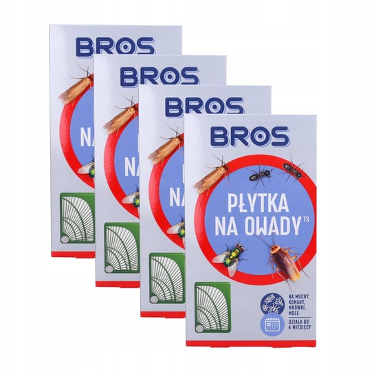 4x PŁYTKA NA OWADY MOLE KOMARY MESZKI MUCHY BROS Inny producent