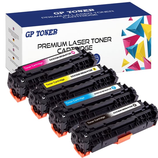 4x Toner do HP CC530A CC531A CC532A CC533A Color LaserJet M476nw CM2320n GP TONER