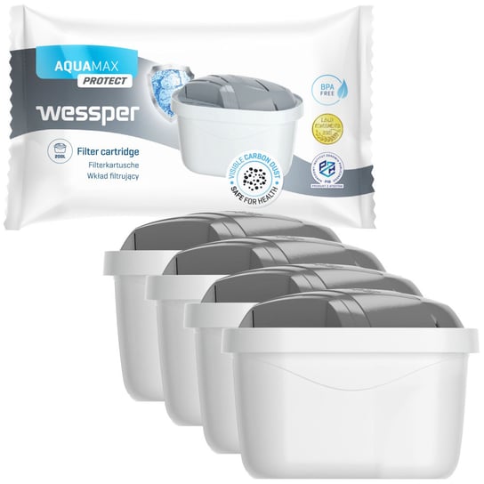 4X Wessper Aquamax Protect Filtr / Wkład Do Dzbanków: Brita, Aquaphor, Wessper, Dafi (Zamiennik) Wessper