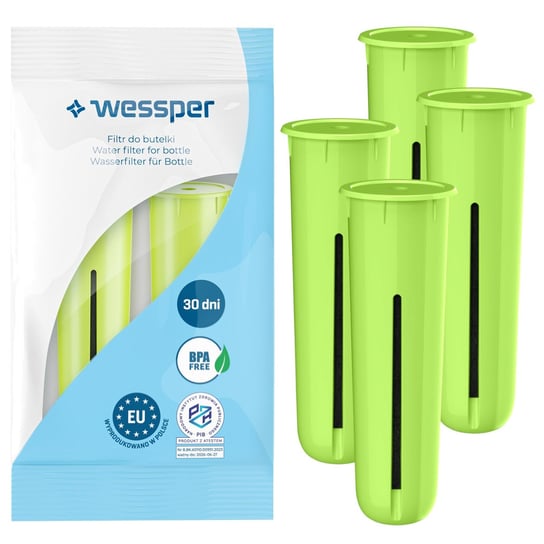 4X Wkład / Filtr Wessper (Zamiennik) Do Butelek Filtrujących Dafi Limonkowy Wessper