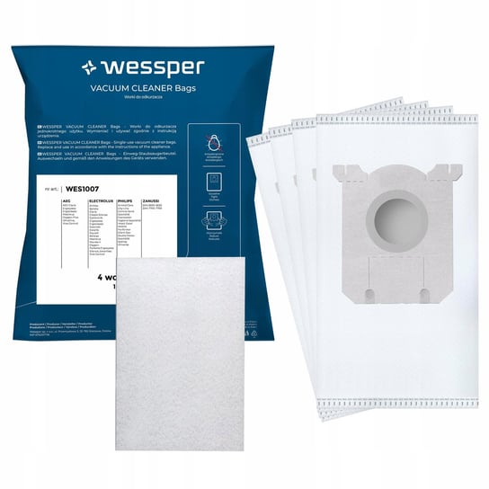 4x Worki do odkurzacza Philips Electrolux AEG - worki Wessper Homeline Wessper
