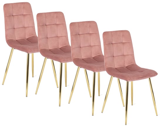 4x YORK Krzesło Róż/Złoty MEBEL ELITE
