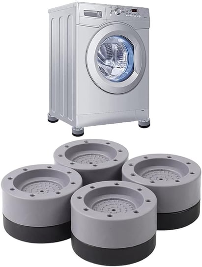4xPODKŁADKA GUMOWA POD NÓŻKI AGD ZMYWARKI ANTYWIBRACYJNE + 8xKRĄŻEK SZARY Inna marka