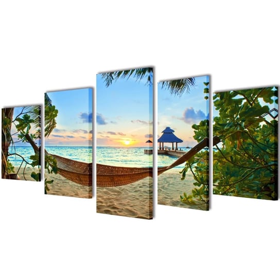 5-częściowy zestaw obrazów Plaża w hamaku / AAALOE Inna marka