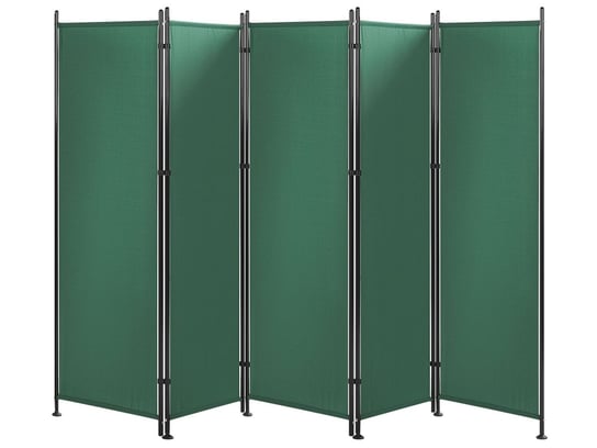 5-panelowy parawan pokojowy 270 x 170 cm zielony NARNI Beliani
