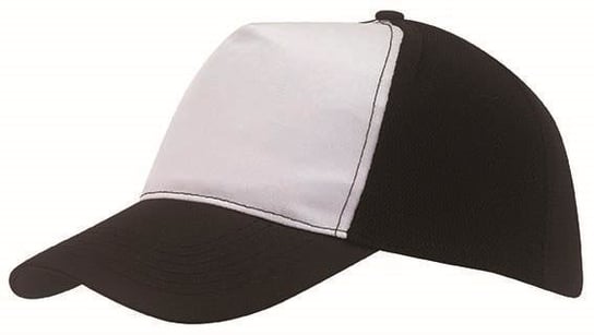 5 segmentowa czapka baseballowa BREEZY, czarny, biały UPOMINKARNIA