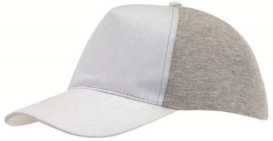 5 segmentowa czapka baseballowa UP TO DATE, biały, szary UPOMINKARNIA