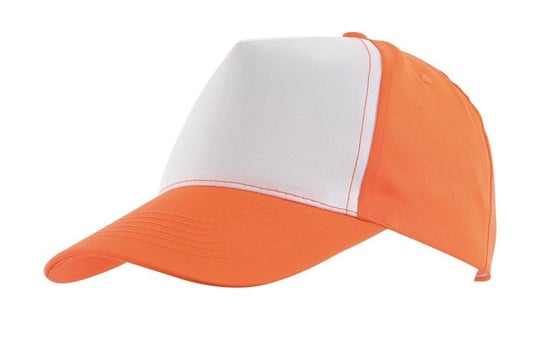 5 segmentowa czapka SHINY, pomarańczowy, biały UPOMINKARNIA