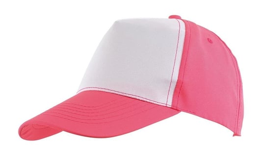 5 segmentowa czapka SHINY, różowy, biały UPOMINKARNIA