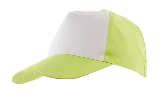 5 segmentowa czapka SHINY, zielony, biały UPOMINKARNIA