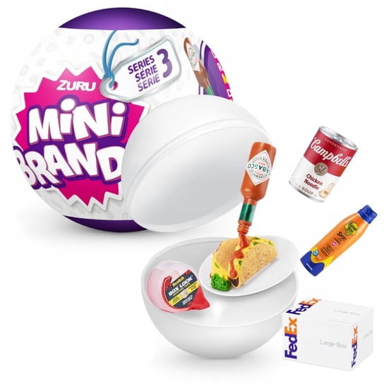 5 Surprise Mini Brands Kula Zabawka Niespodzianka Produkty Miniatury S3 ZURU