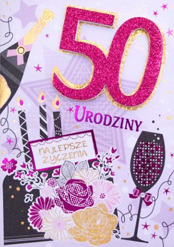 50 urodziny kartka z życzeniami PUP25 Panorama