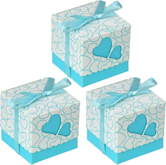 50pcs Candy Boxes, Paper Gift Boxes, Gift Bags, Snack Boxes, Wedding Candy Boxes Party Decorations (Sky blue) Inny producent