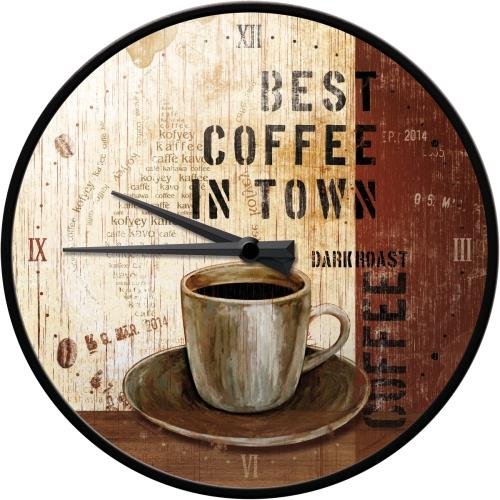 51048 Zegar Ścienny Best Coffee in Town Nostalgic-Art Merchandising