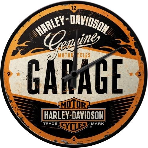 51083 Zegar Ścienny Harley-Davidson Gara Nostalgic-Art Merchandising