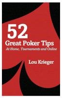 52 Great Poker Tips Krieger Lou