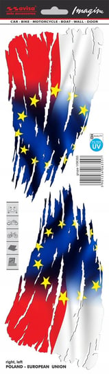 5x NAKLEJKA NA AUTO SAMOCHÓD SAMOPRZYLEPNA WLEPKA Flaga POLSKA Unia Europejska UE PL 2 szt. 6,9x6,5cm 1/01301 Avisa