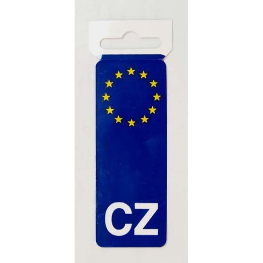 5x NAKLEJKA WLEP NA AUTO SAMOCHÓD SAMOPRZYLEPNA WLEPKA Unia Europejska prostokątna Euro CZECHY CZ 9 x 3,5cm 1/01017 Avisa