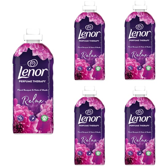 5x Płyn do płukania tkanin LENOR kwiatowy 48 płukań 1,2 l Lenor