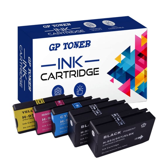 5x Tusze do HP 953XL OfficeJet Pro 7720 7740WF 8210 8218 8715 8720 8743 Zestaw CMYKK GP TONER