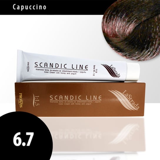 6.7 cappuccino Scandic Line kremowa farba do włosów LaStrada 100ml Scandic Line
