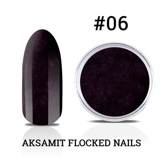 6. Aksamit Flocked Nails - efekt zamszu do zdobień na lakier hybrydowy, żel uv i akryl Inna marka